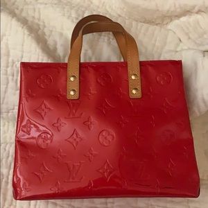 Small Louis Vuitton red patten  mini tote bag